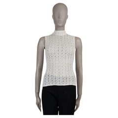 MISSONI MARE crema viscosa 2023 TURTLENECK KNIT Canottiera Camicia 42 M