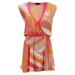 Missoni Mare gehäkeltes Wickel-Minikleid aus Strick IT 40 UK 8