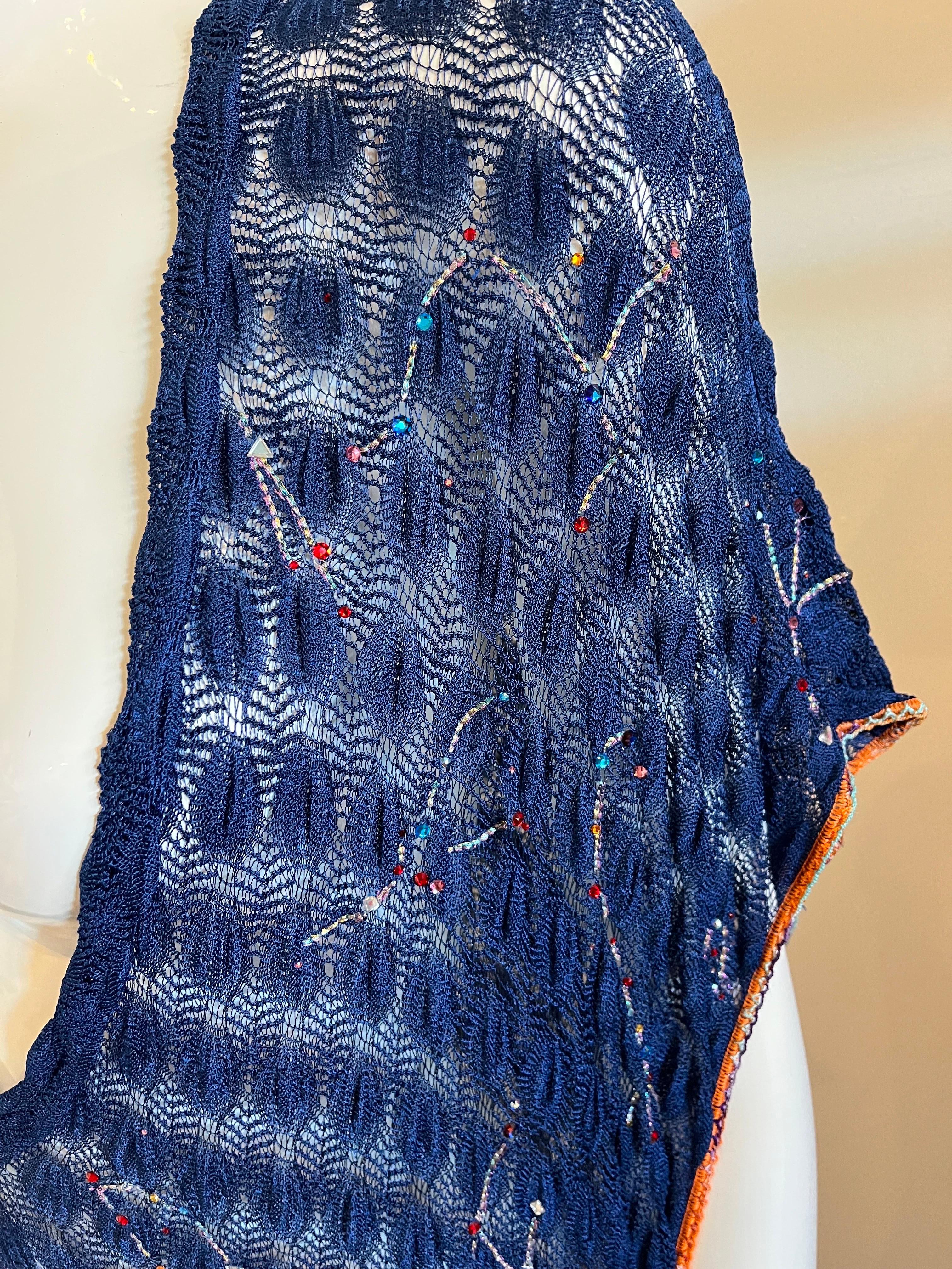 Missoni Mare Knit Kaftan Beaded Constellations For Sale 1