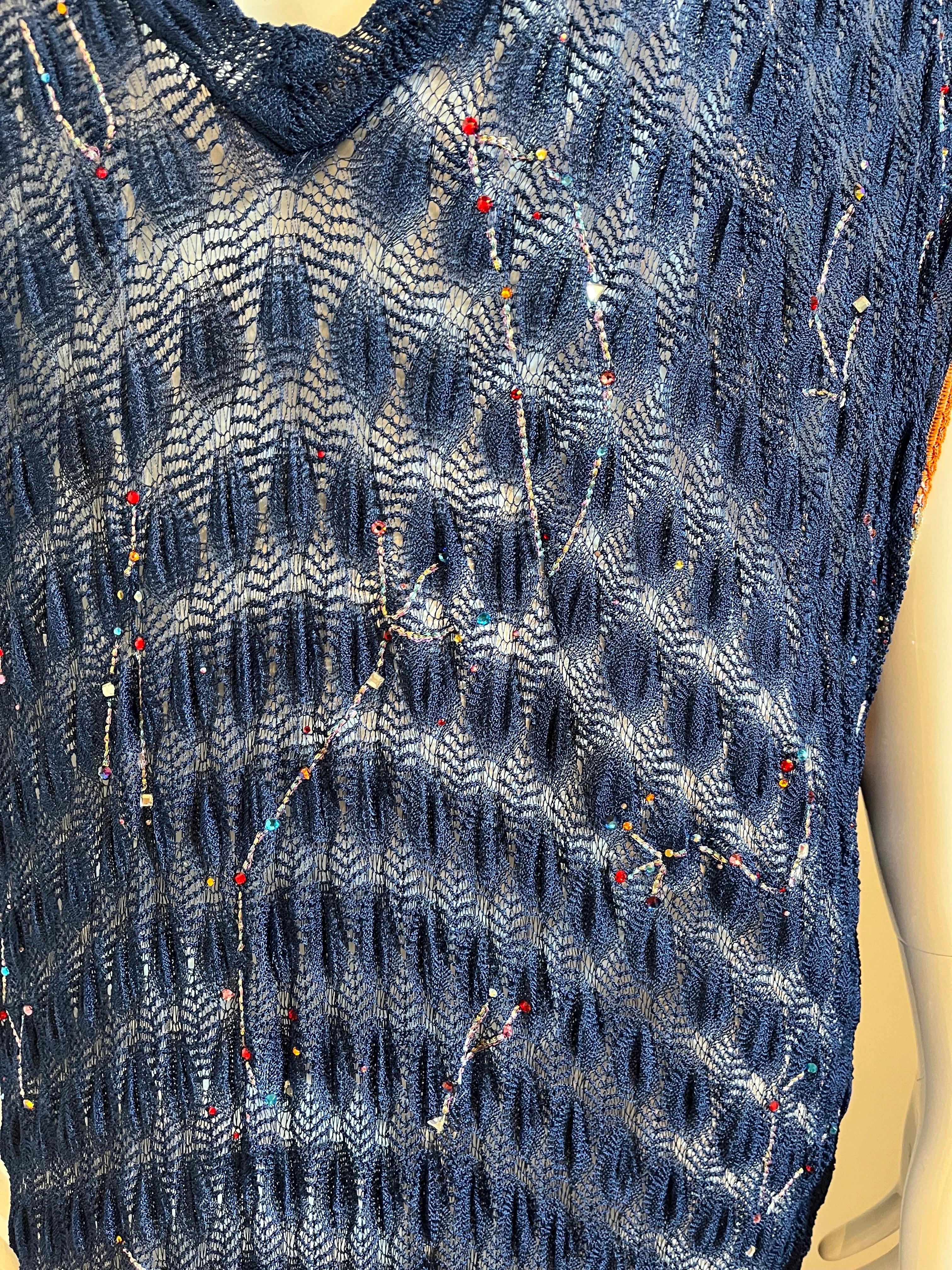 Missoni Mare Knit Kaftan Beaded Constellations For Sale 2