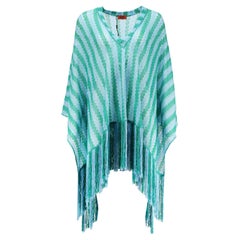 Missoni Mare Metallic Fringed Crochet Knit Kaftan XSMALL