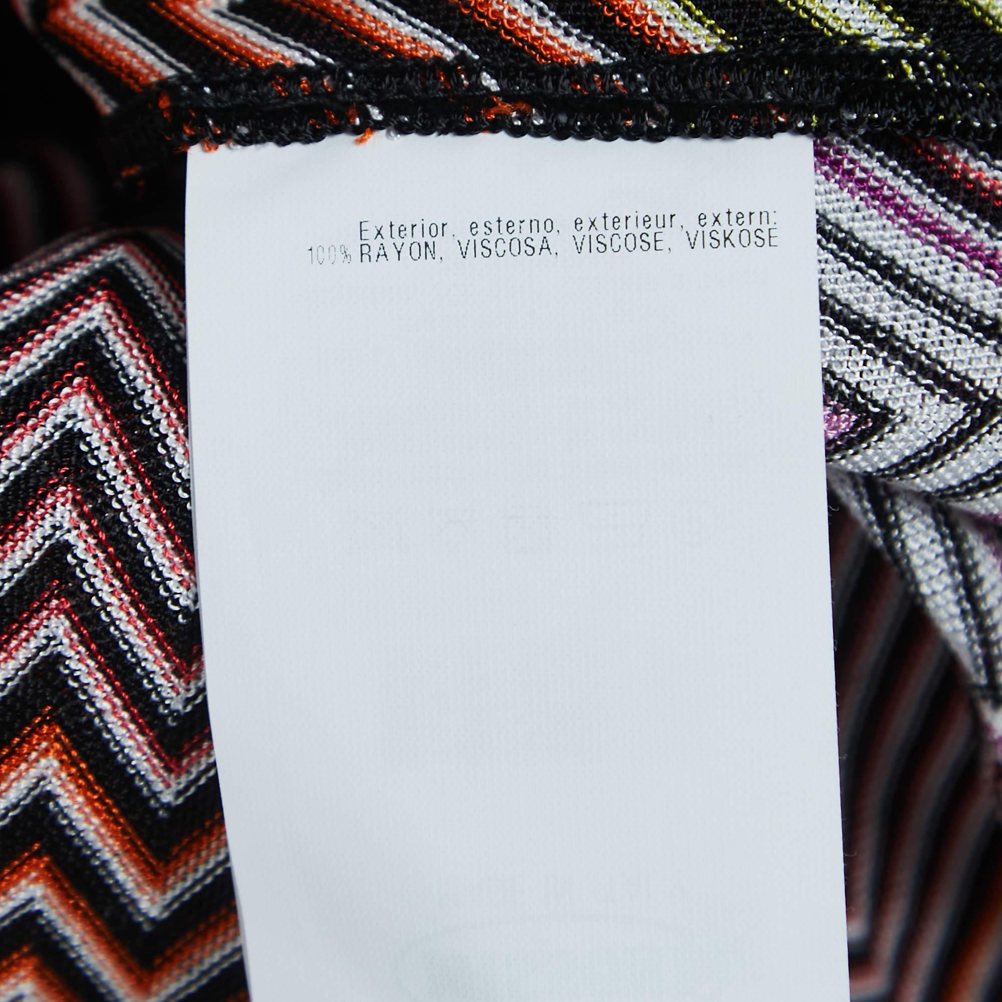 Missoni Mare Multicolor Chevron Knit Cover-Up Dress L In Excellent Condition In Dubai, Al Qouz 2