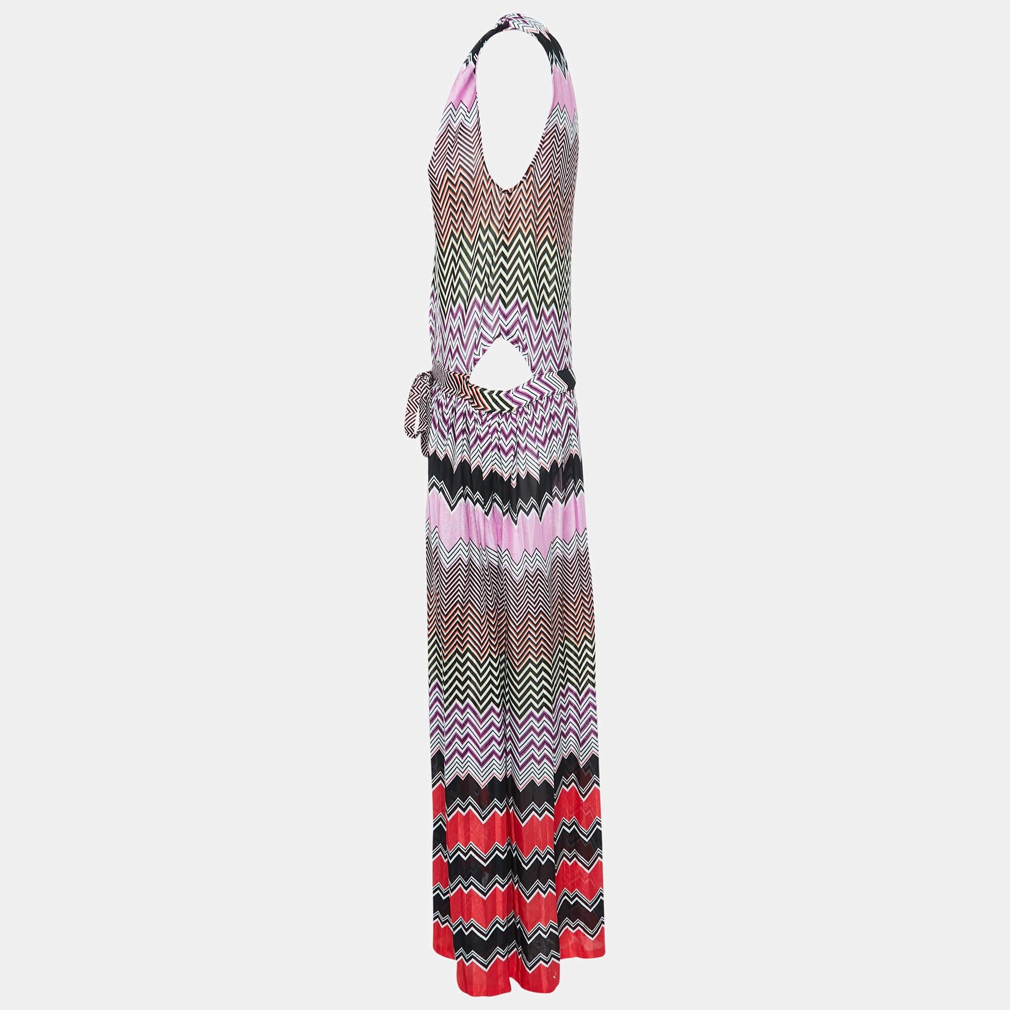 Missoni Mare Multicolor Chevron Knit Cover-Up Dress L 1