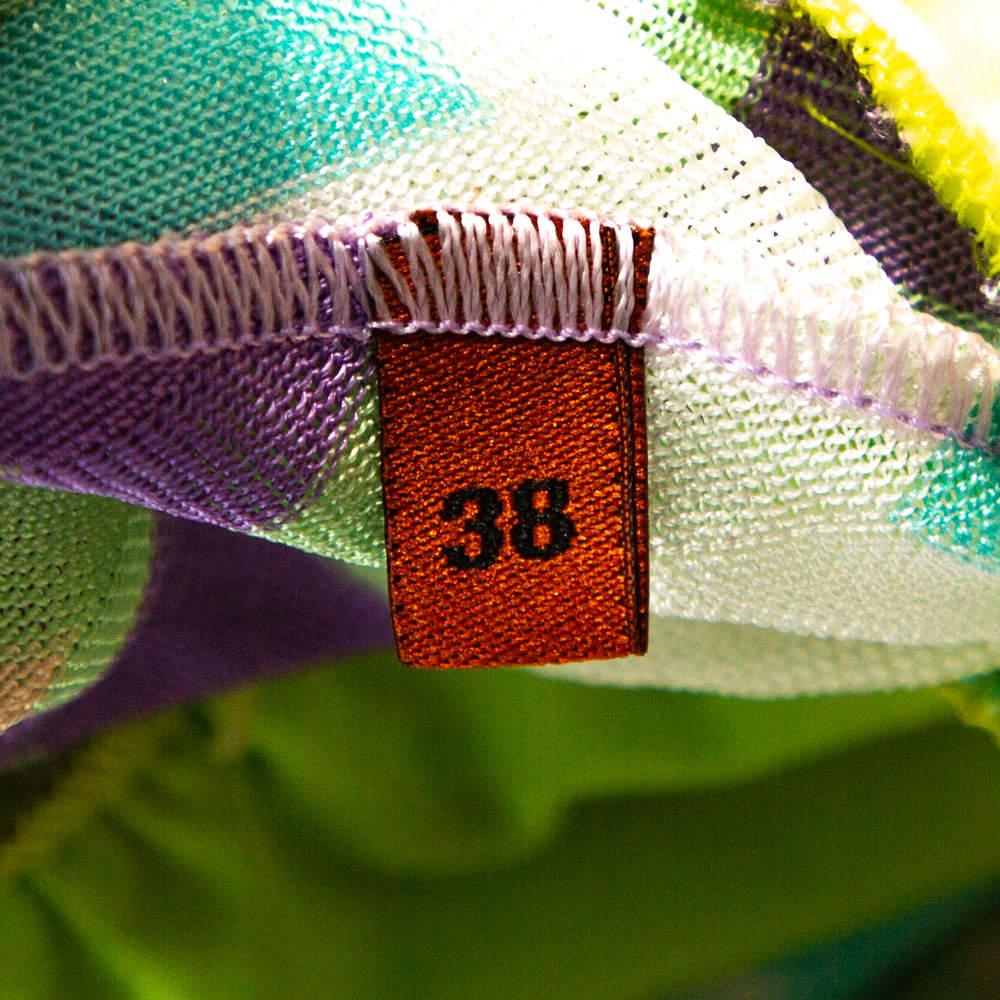 Missoni Mare Multicolor Chevron Knit Cover Up Mini Dress S For Sale 1