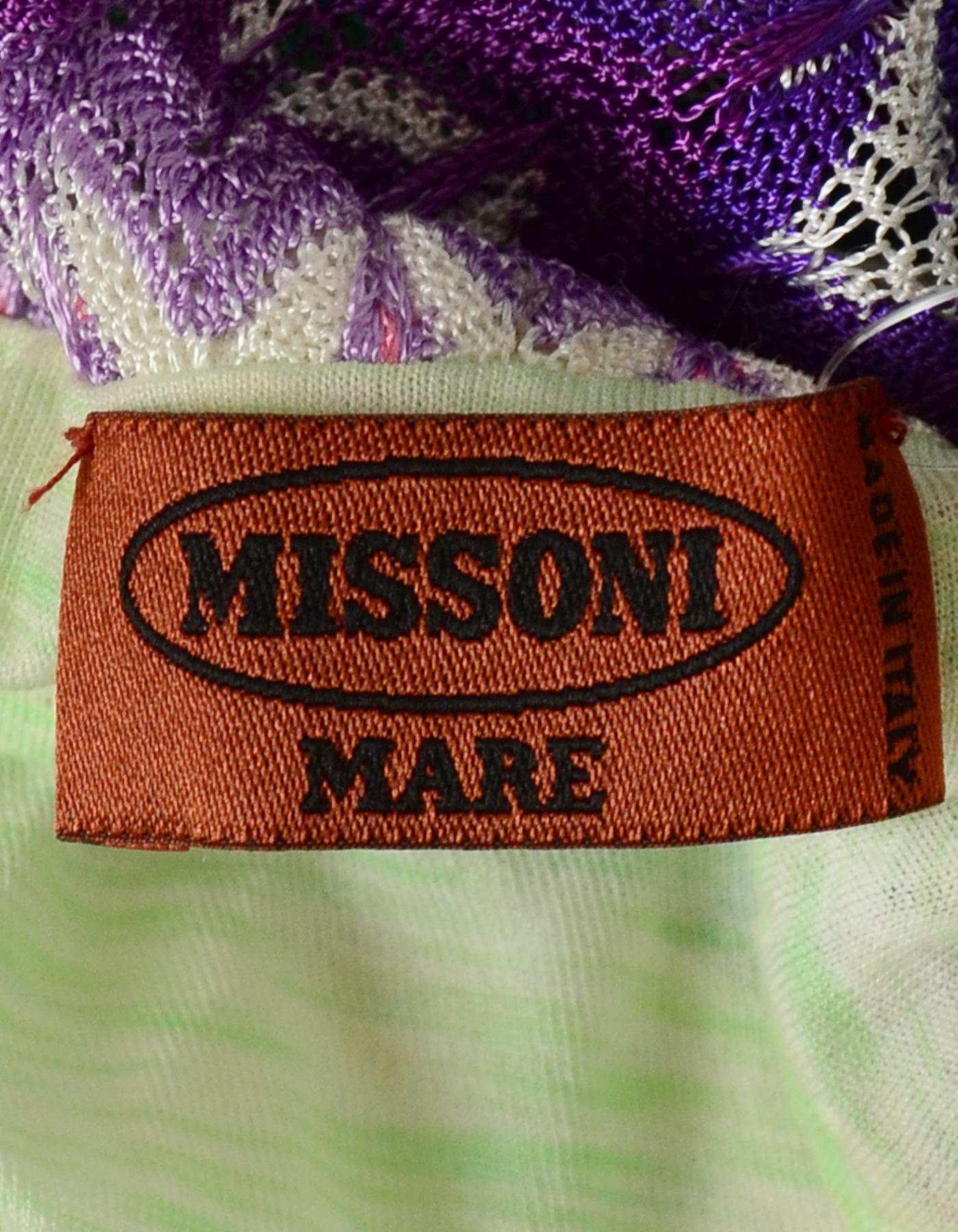 Gray Missoni Mare Multicolor Chevron Knit Romper sz 42
