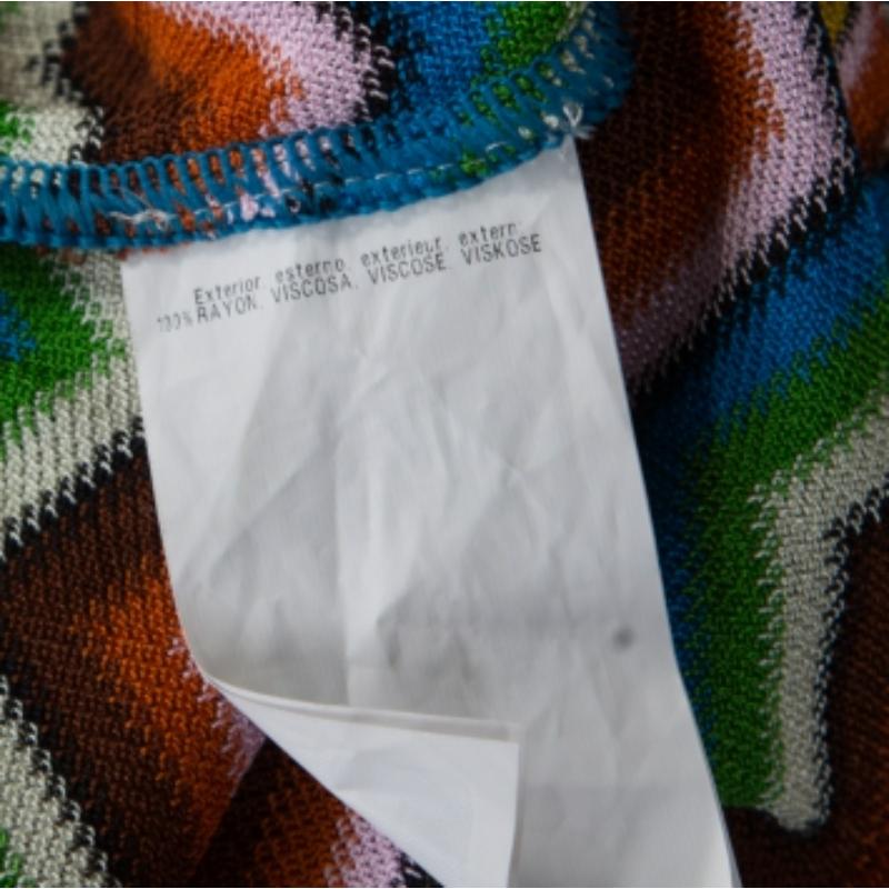 Mehrfarbige ärmellose Strick-Tunika von Missoni Mare mit Chevron-Muster Damen im Angebot