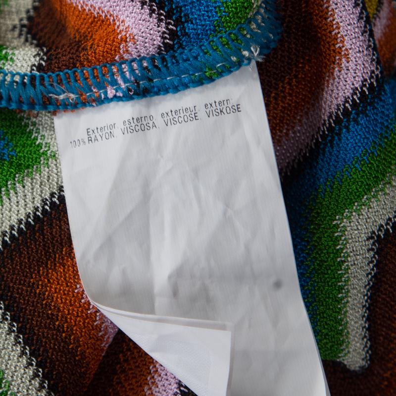 Women's Missoni Mare Multicolor Chevron Pattern Knit Sleeveless Tunic S