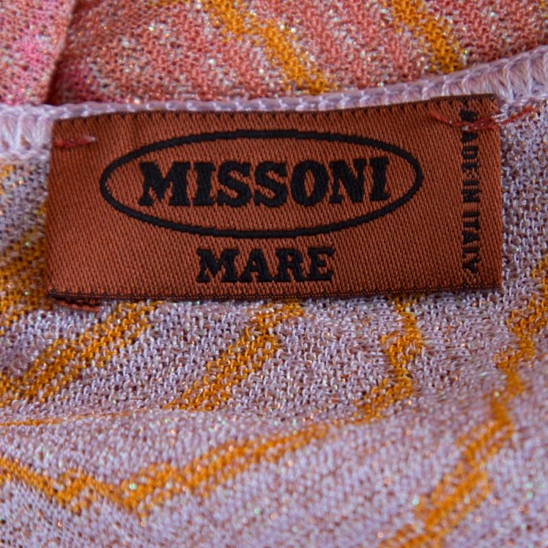 Missoni Mare Multicolor Patterned Knit Kaftan Tunic L 1