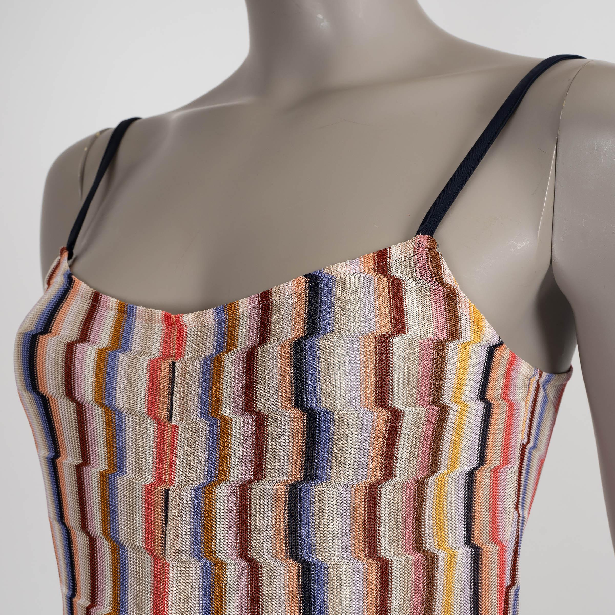 MISSONI MARE multicolor viscose 2022 KNIT Jumpsuit S In Excellent Condition For Sale In Zürich, CH