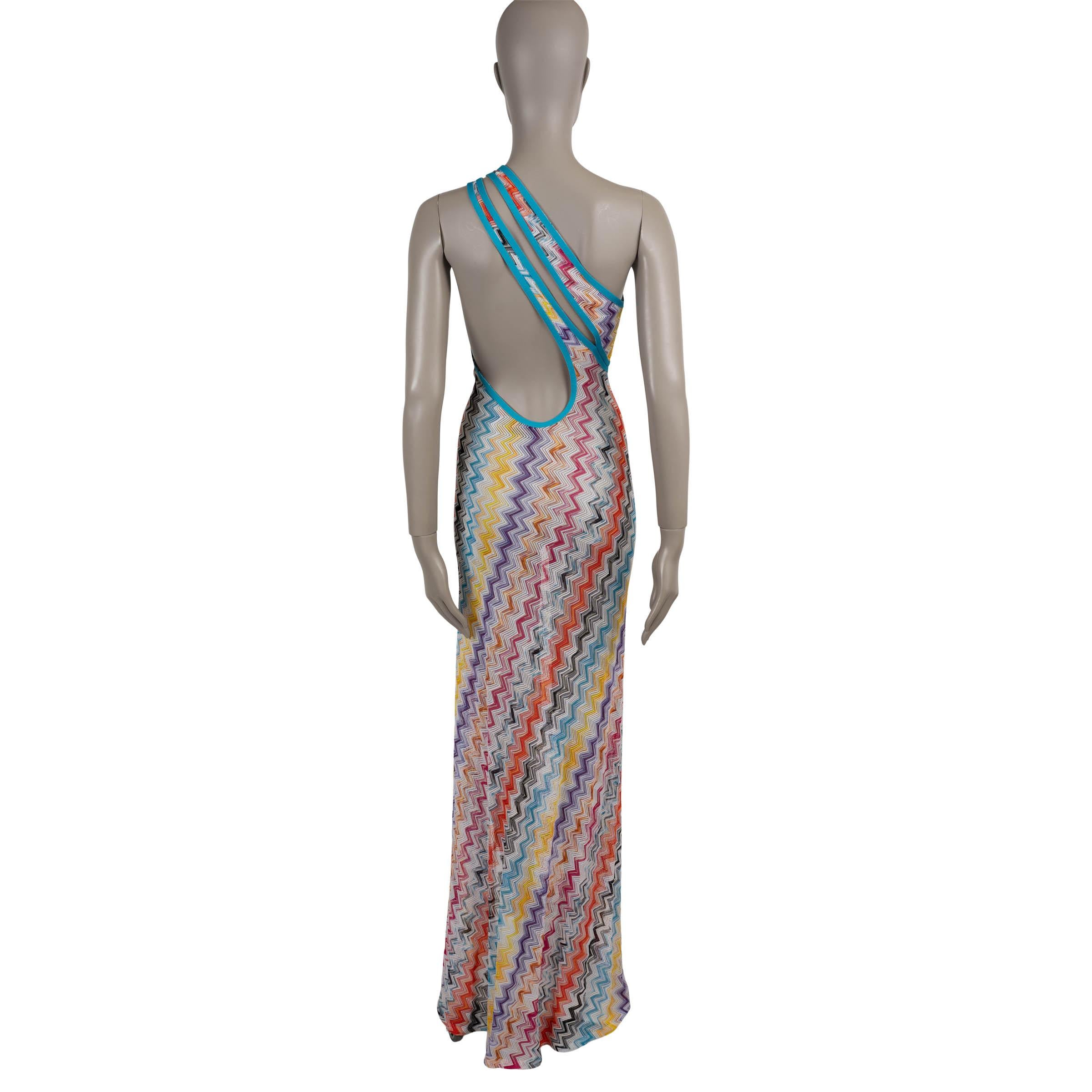 Gray MISSONI MARE multicolor viscose 2023 DIAGONAL STRIPED KNIT Dress 42 M For Sale