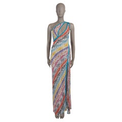 MISSONI MARE multicolor viscose 2023 DIAGONAL STRIPED KNIT Dress 42 M