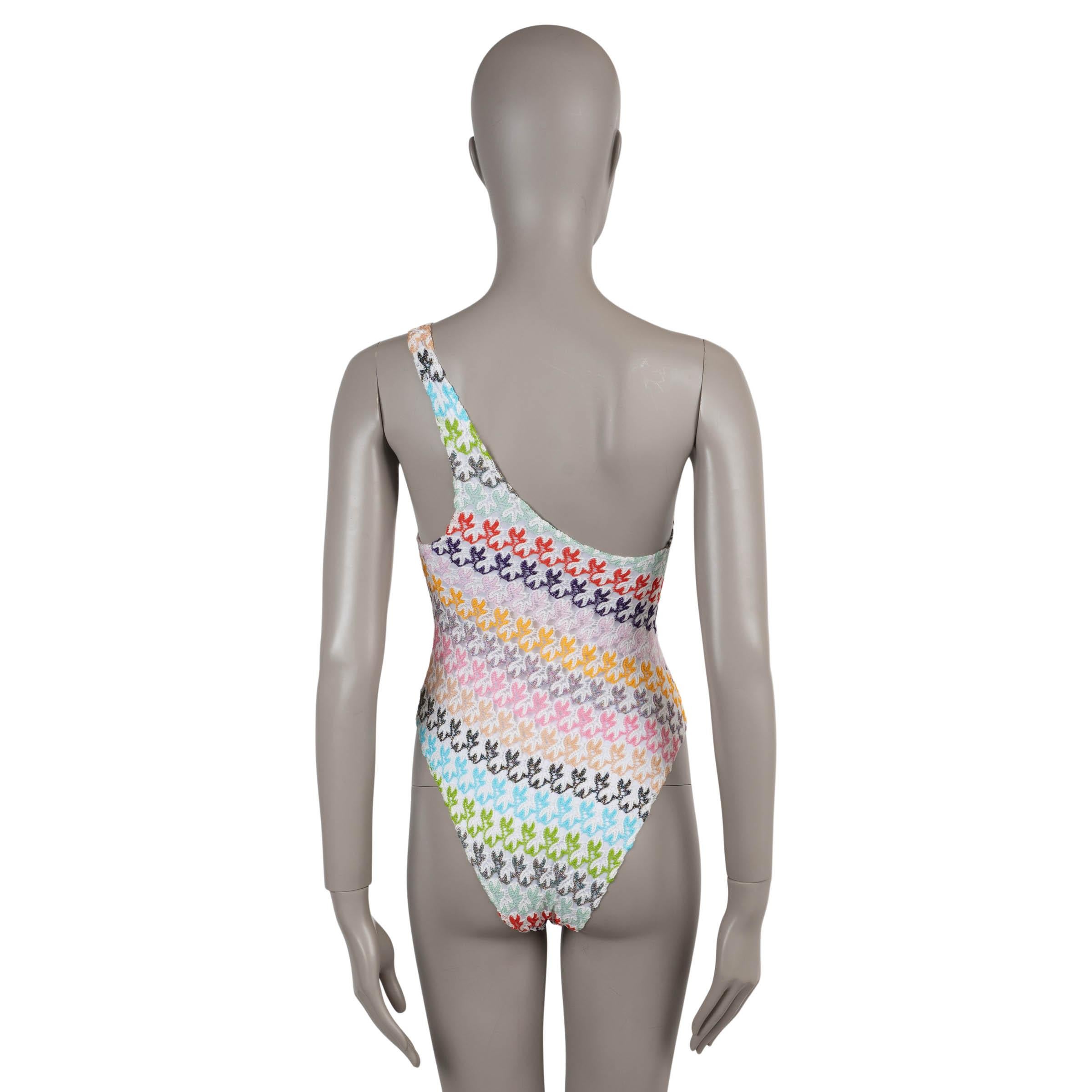 Gray MISSONI MARE multicolour 2022 LUREX CROCHET KNIT One Piece Swimsuit S For Sale