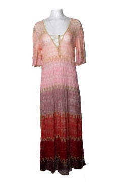 Missoni mare, pink knitted dress with lurex