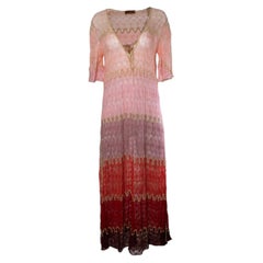 Missoni mare, pink knitted dress with lurex