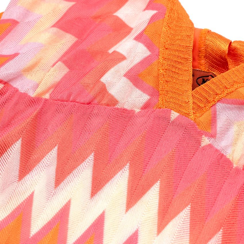 pink and orange knit dress