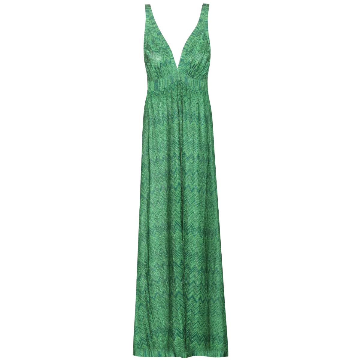 Missoni Mare Pleated Metallic Knit Maxi Dress at 1stDibs