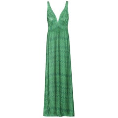 Missoni Mare Pleated Metallic Knit Maxi Dress 