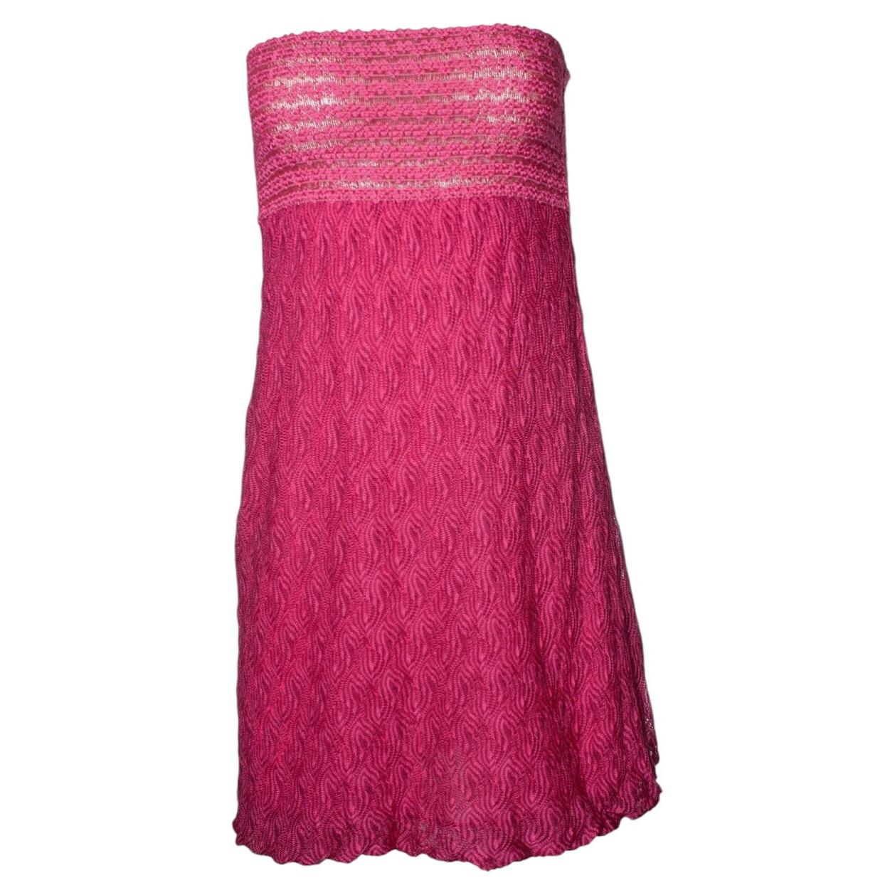Missoni mare, strapless dress in pink