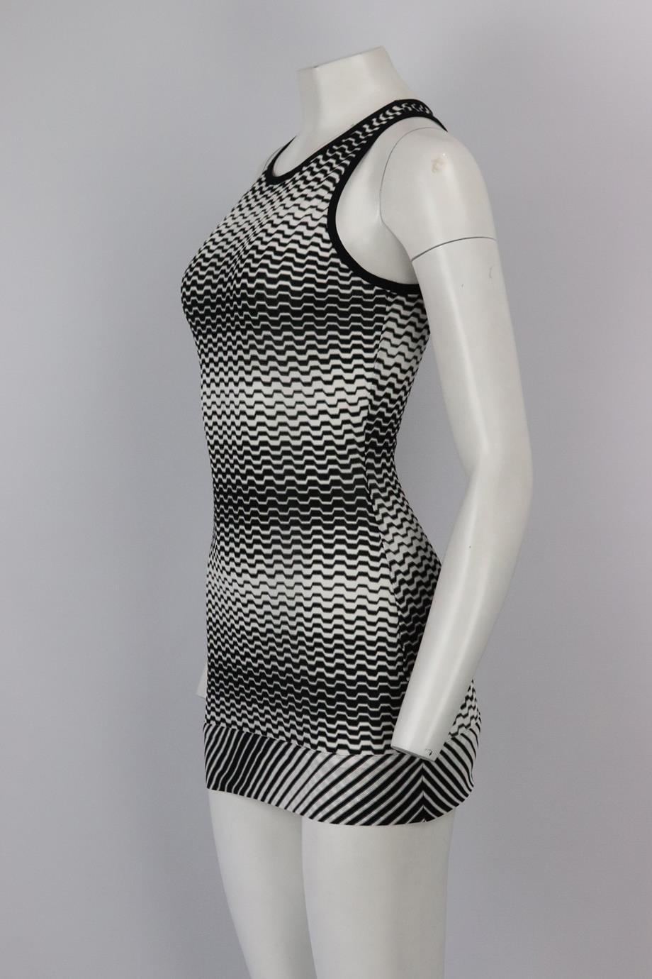Black Missoni Mare Stretch Knit Mini Dress It 40 Uk 8