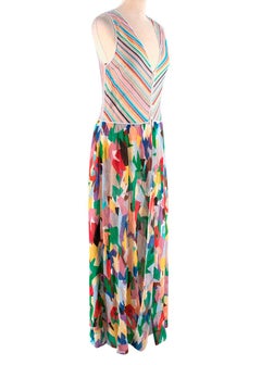 Missoni Mare Striped Metallic Knit & Pleated Shirt Dress/Coverall - Size US 6
