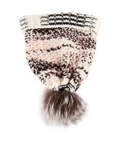 Missoni Marl Knitted Fur Pompom Beanie