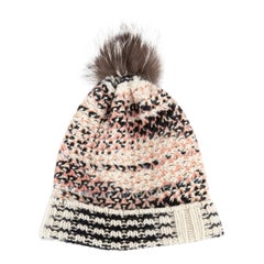 Missoni Marl Knitted Fur Pompom Beanie (Bonnet à pompon en fourrure)