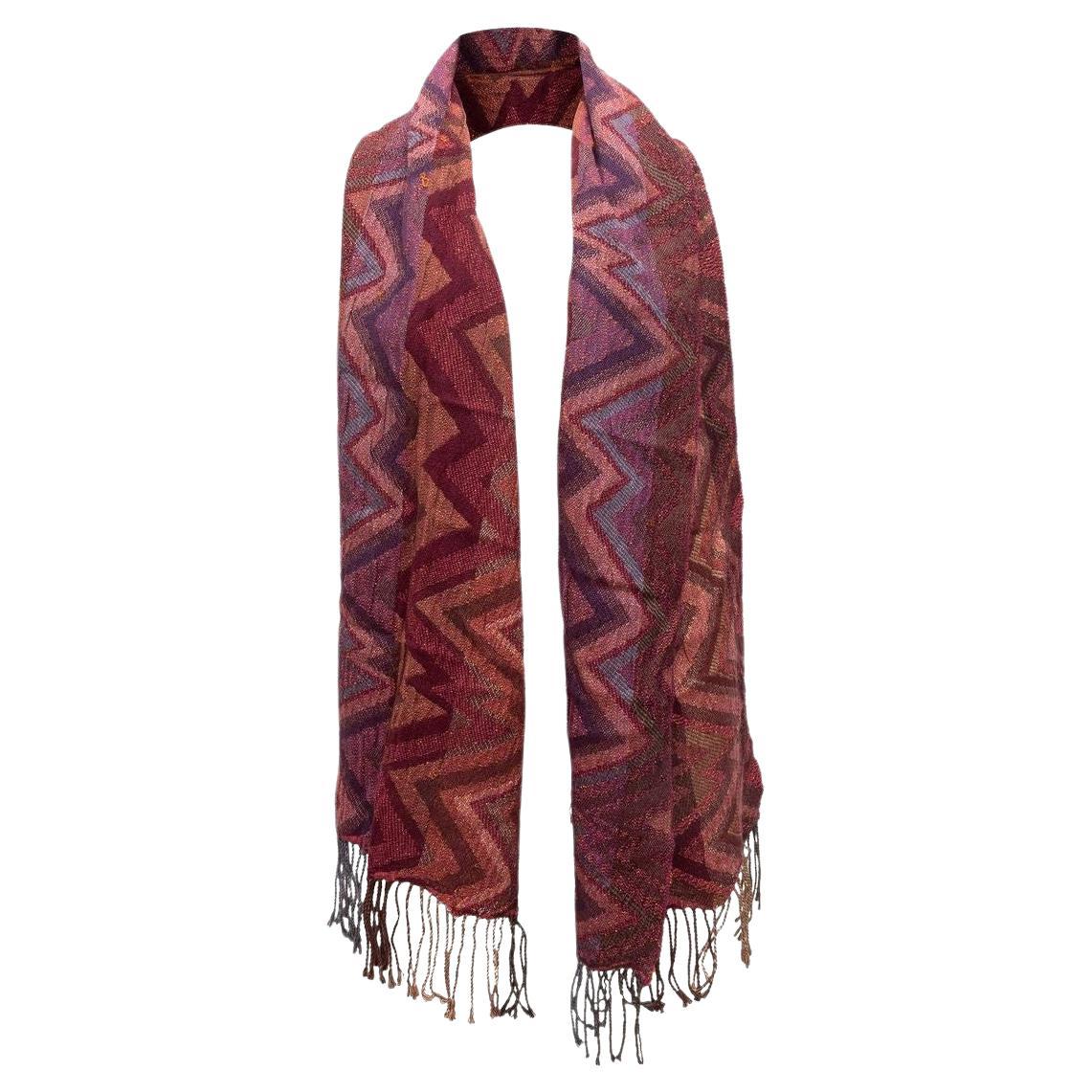 Missoni Iconic Zig-Zag Knit Shawl at 1stDibs | missoni foulard