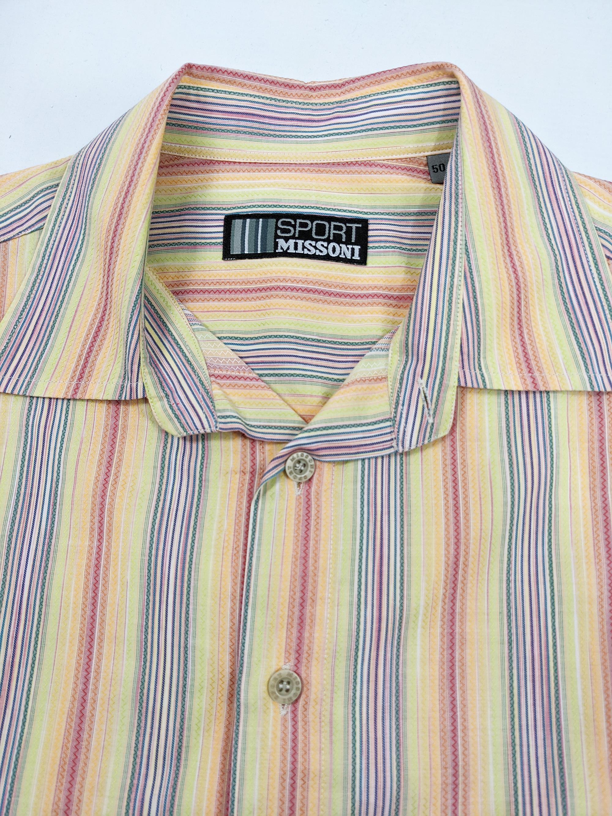 Missoni Mens Vintage Long Sleeve Shirt In Good Condition In Doncaster, South Yorkshire