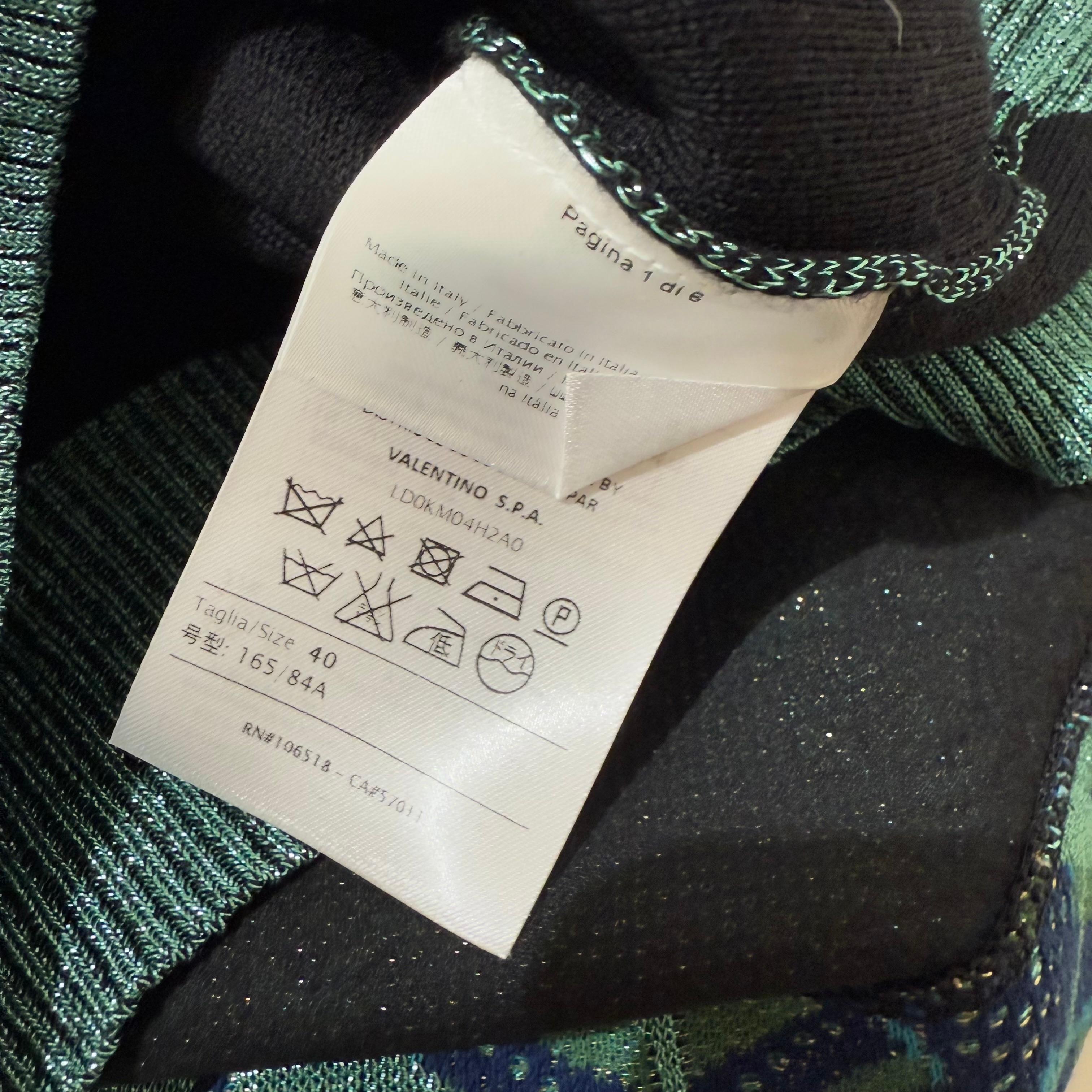 Missoni  Metal Green Top + Jacket Set Size S For Sale 4