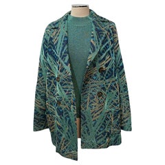 Missoni  Metal Green Top + Jacket Set Size S