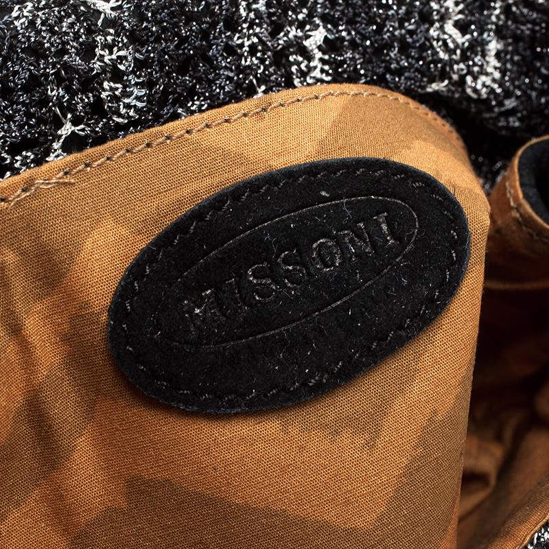 Missoni Metallic Crochet Fabric and Suede Crossbody Bag 1