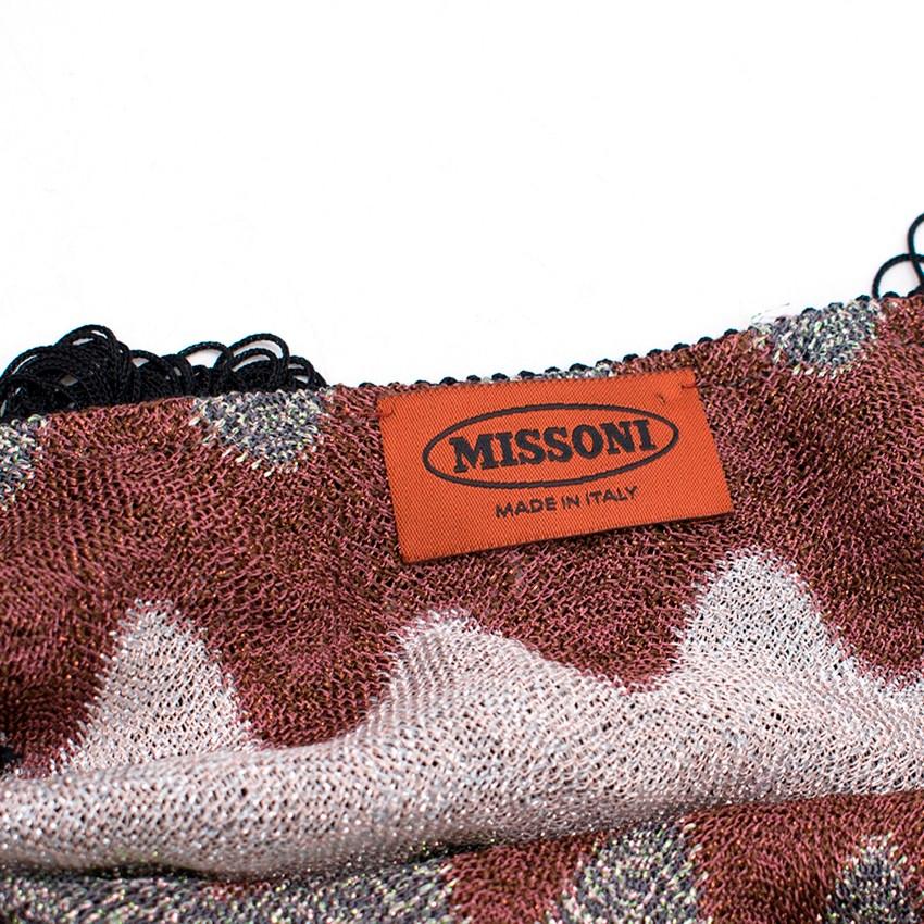 Missoni Metallic Fringed Top - Size Estimated S In Excellent Condition For Sale In London, GB