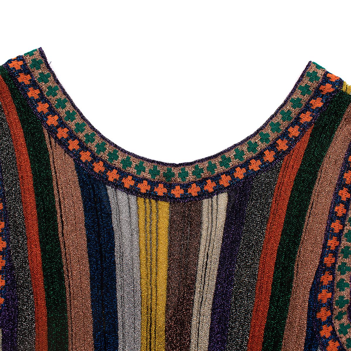 Missoni Metallic Knit Striped Sleeveless Dress - Us size 8  In Excellent Condition In London, GB