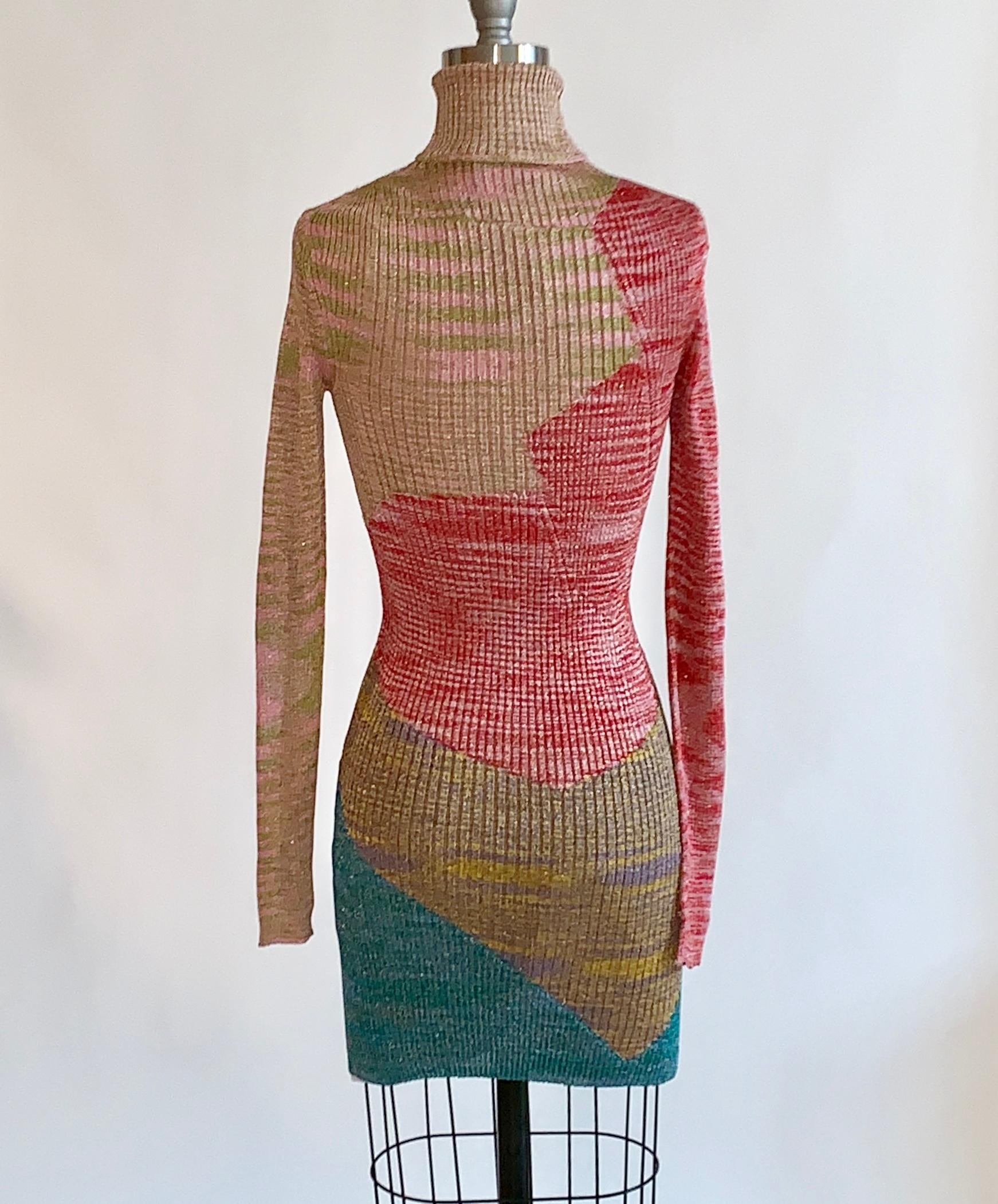 missoni metallic knit dress