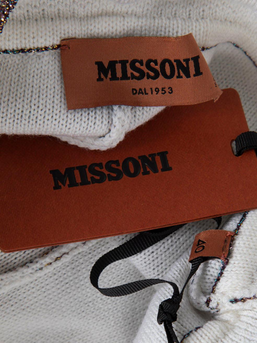 Pantalon croisé Missoni en laine métallique taille S en vente 1