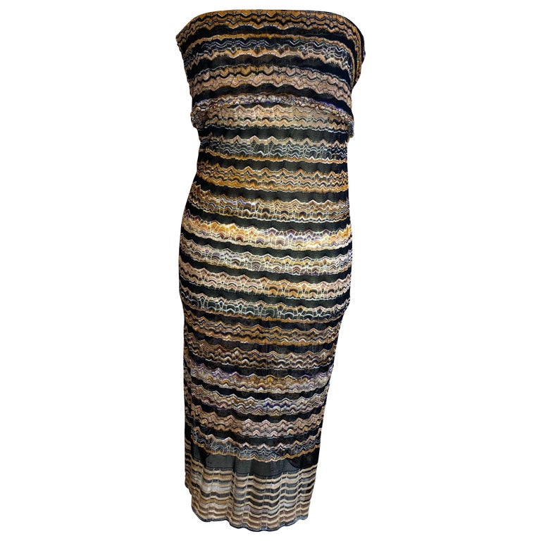 Missoni midi dress in black and yellow tones. Missoni midi dress in black and yellow tones.