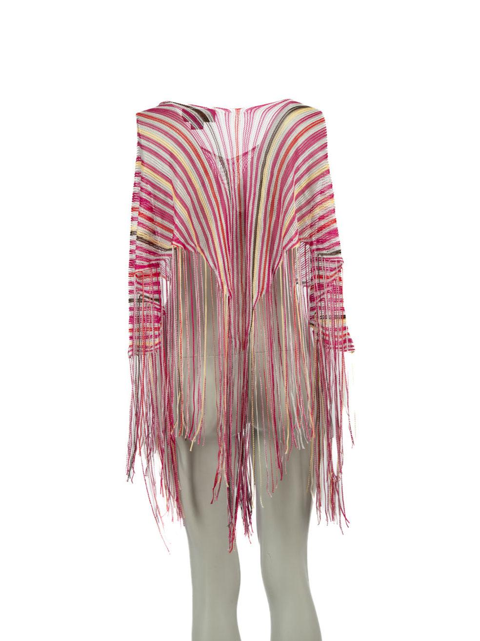 Missoni Missoni Foulard Striped Knit Poncho Size XL In Excellent Condition In London, GB