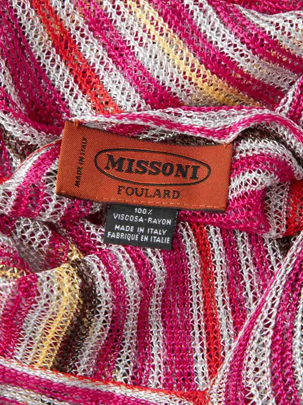 Women's Missoni Missoni Foulard Striped Knit Poncho Size XL