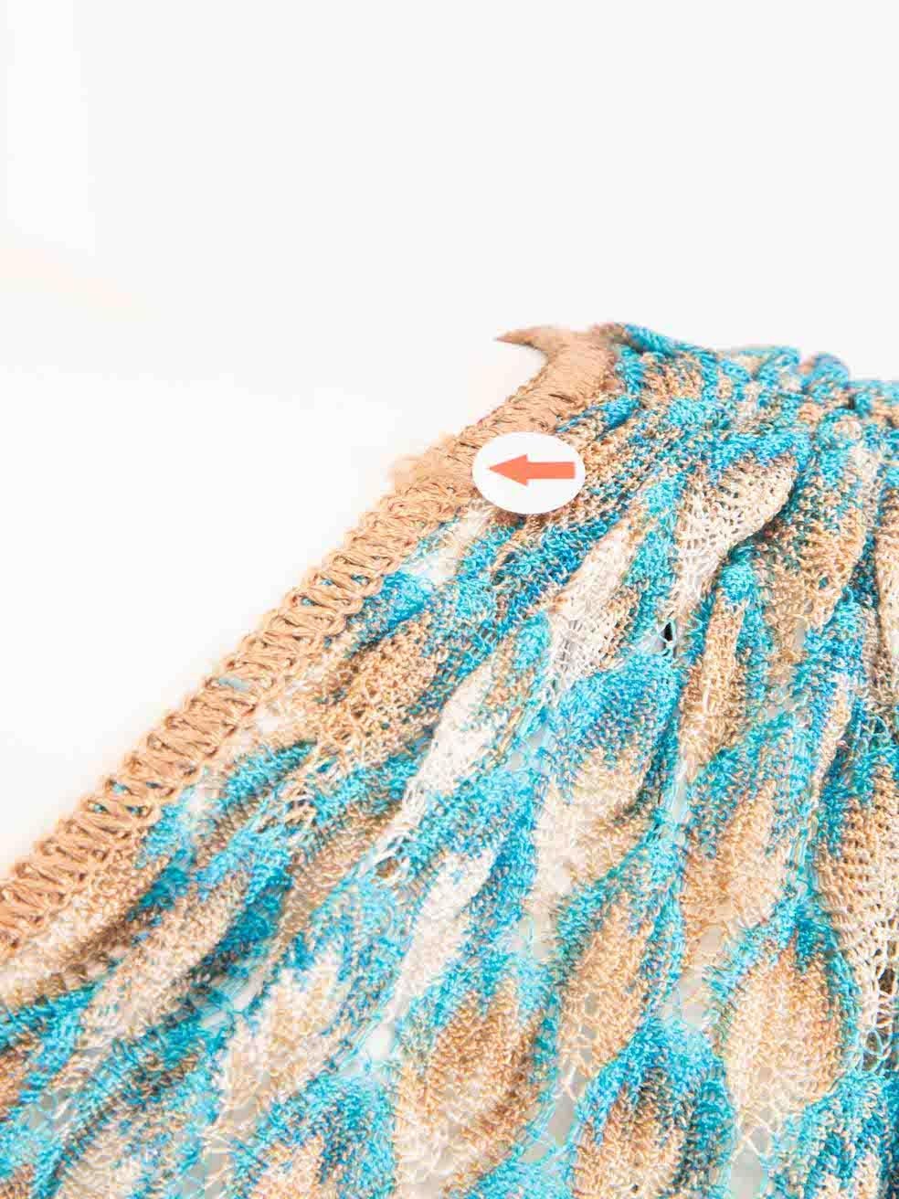 Women's Missoni Missoni Mare Blue Crochet Beach Tunic Size XS For Sale