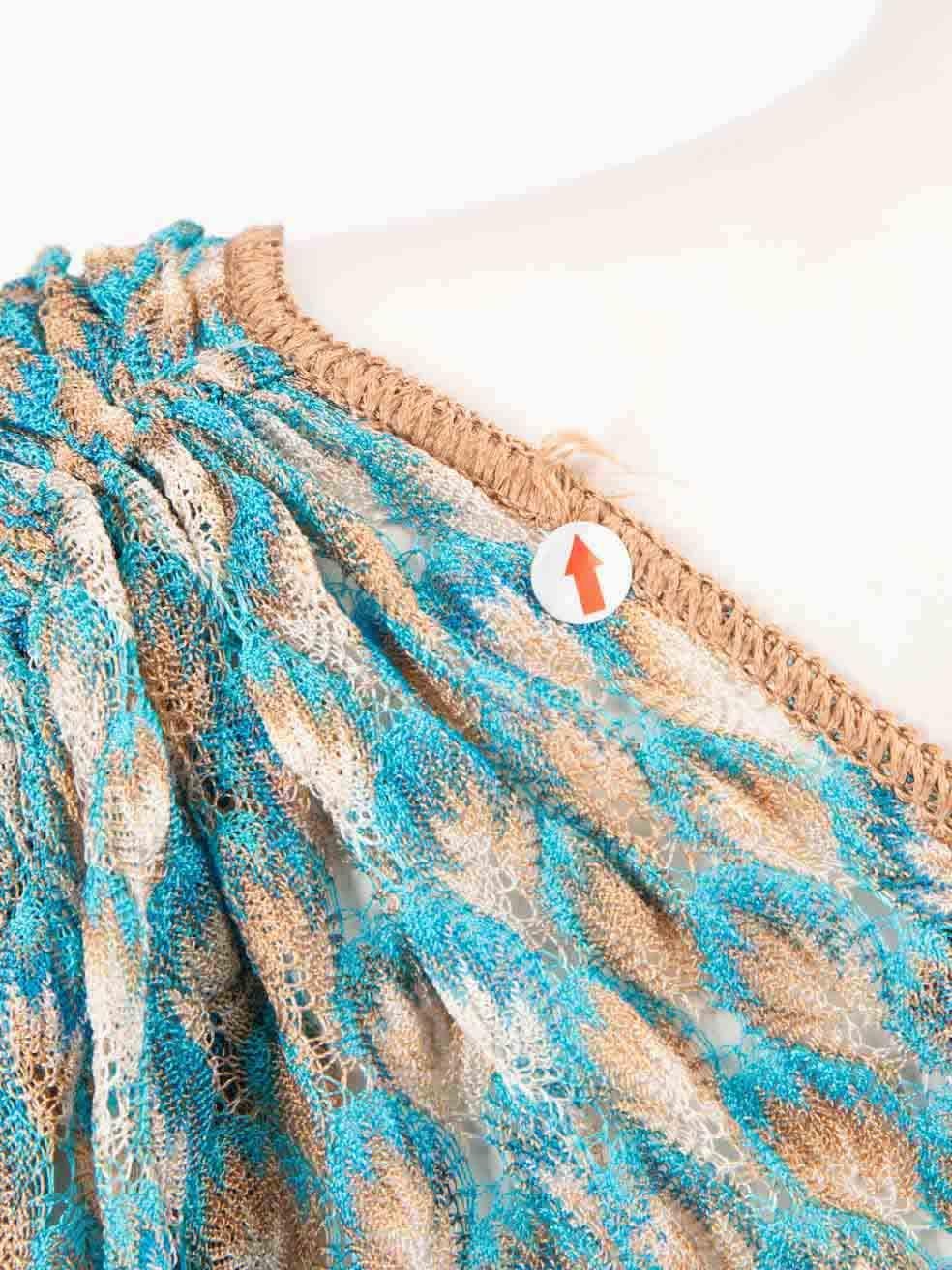 Missoni Missoni Mare Blue Crochet Beach Tunic Size XS For Sale 1