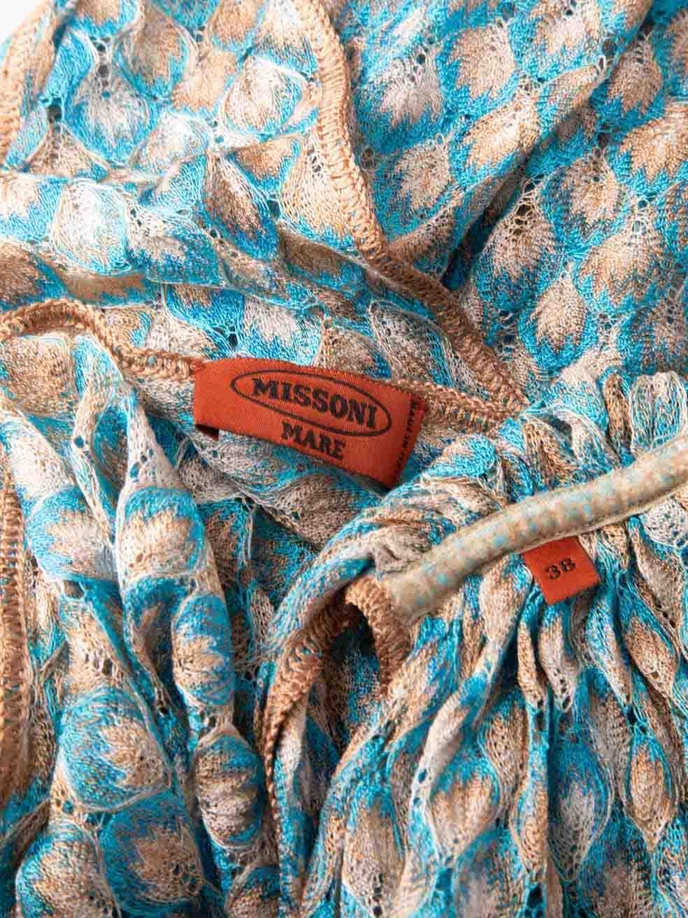 Missoni Missoni Mare Blue Crochet Beach Tunic Size XS For Sale 2