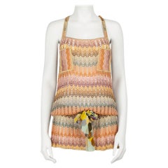 Missoni Missoni Mare Metallic Zigzag Woven Sheer Mini Dress Size M Missoni Missoni Mare Metallic Zigzag Woven Sheer Mini Dress Size M