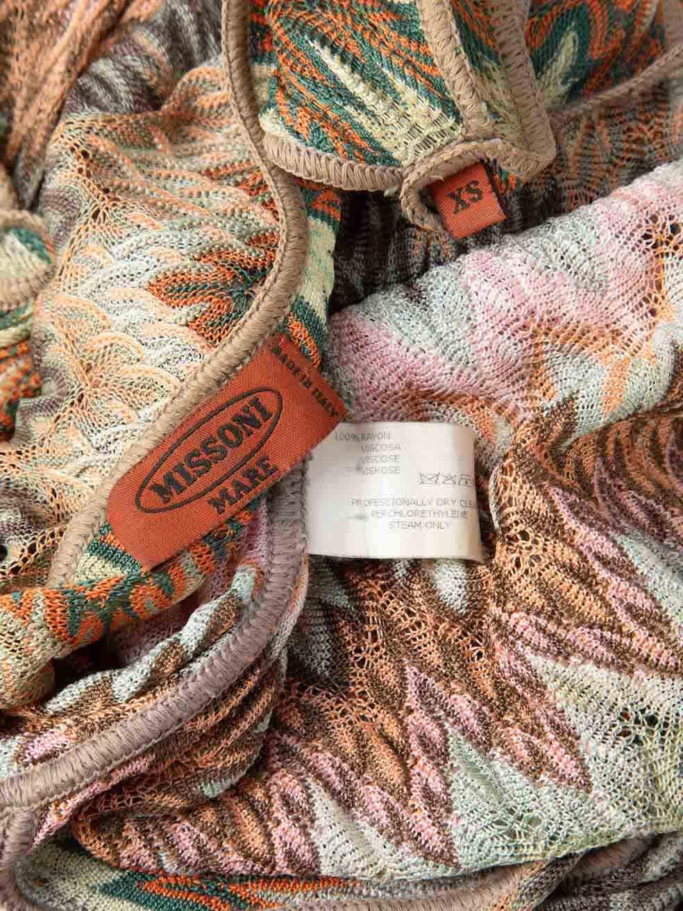 Women's Missoni Missoni Mare Sleeveless Crochet Mini Beach Dress Size XS For Sale