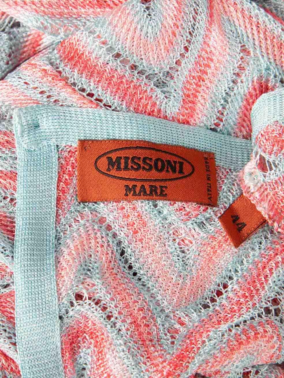 Missoni Missoni Mare Zig Zag Crochet Beach Cover-Up Size L In Excellent Condition In London, GB
