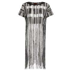Missoni Missoni Mare Zickzack-Muster Langes Fransen-Crop-Top Größe M