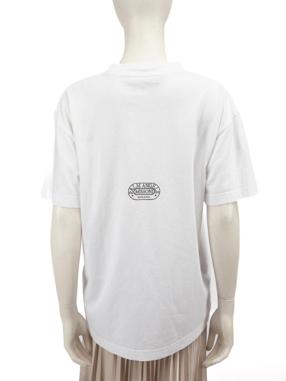 Gray Missoni Missoni x Palm Angels White Spray Paint Top Size M For Sale