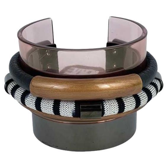 Missoni Multi-Color Brown, Black and White Bangle Bracelet For Sale