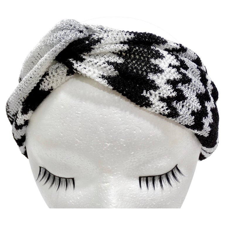 Missoni Multi-Color Knit Knotted Headband For Sale at  display picture 2