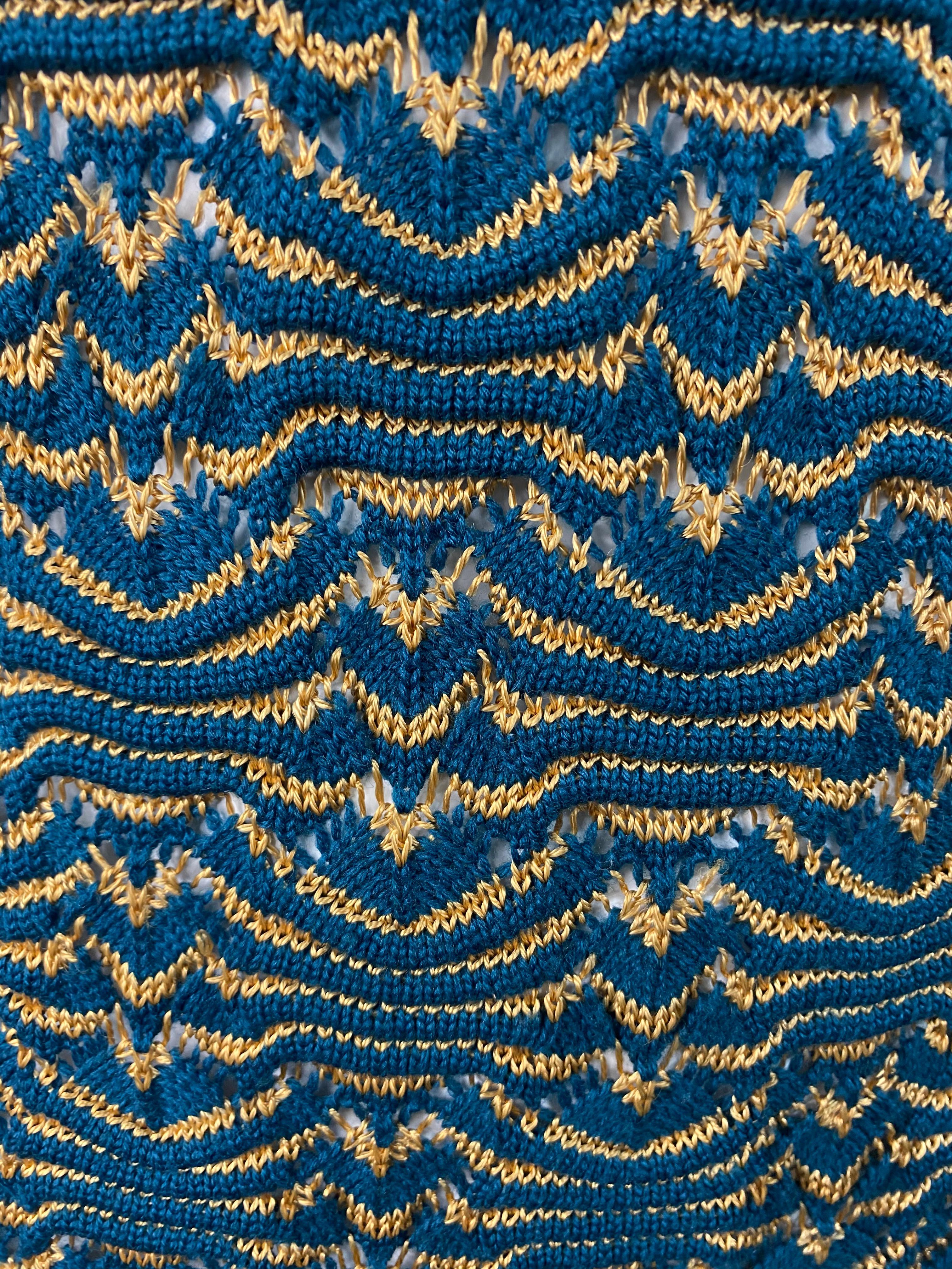 Missoni Multi Color Knit Mini Dress w/ Belt For Sale 3