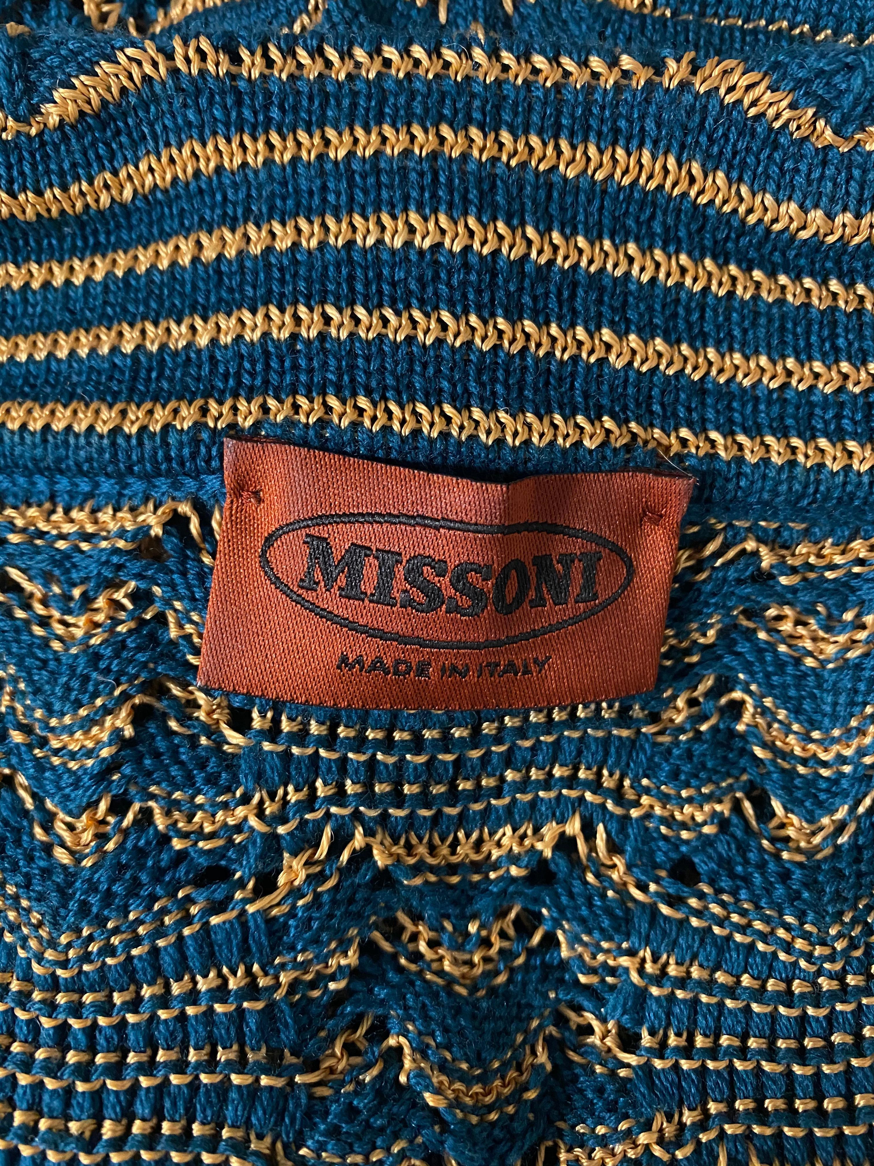 Missoni Multi Color Knit Mini Dress w/ Belt For Sale 5